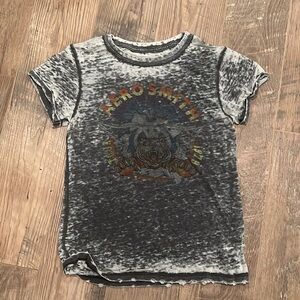 RECYCLED Karma Woman’s Gray Aerosmith Band Tee Size Small
